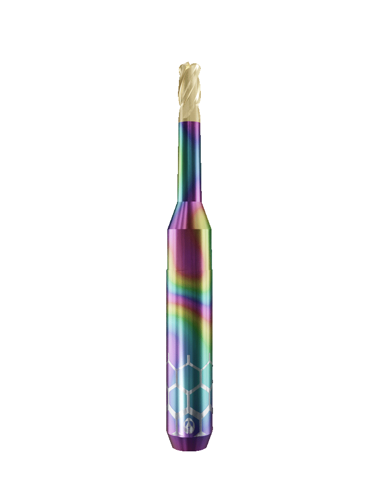 CT.TTN.T4.30.6.180.50.P.RZ | 3mm CoCr Bur for ZirkonZahn 6mm Shaft Machines (4-Flute Torus)