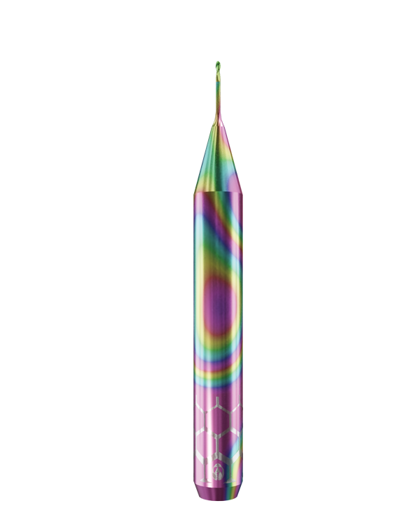 PT.TEC.B2.06.6.060.53.X.R0 | 0.6mm PMMA/PEEK Bur for Open Machines (2-Flute Ball)