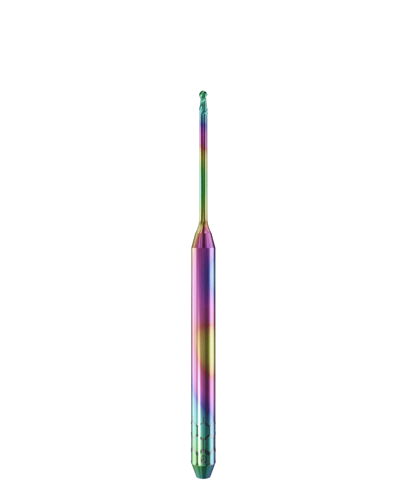 PT.TEC.B2.10.3.160.48.X.R0 | 1mm PMMA/PEEK Bur for Open Machines (2-Flute Ball)