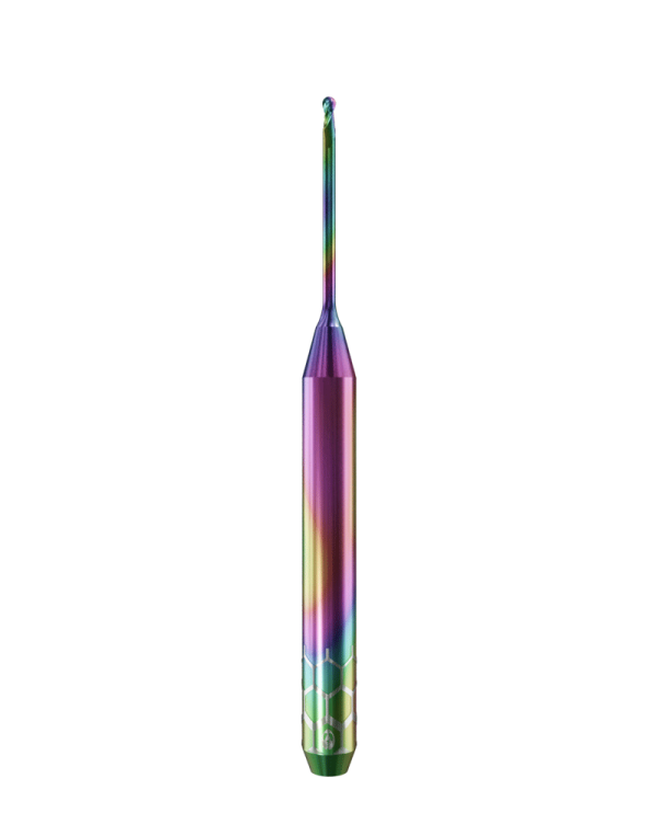 PT.TEC.B2.10.4.150.50.X.R0 | 1mm PMMA/PEEK Bur for Roland* DWX* Machines (2-Flute Ball)