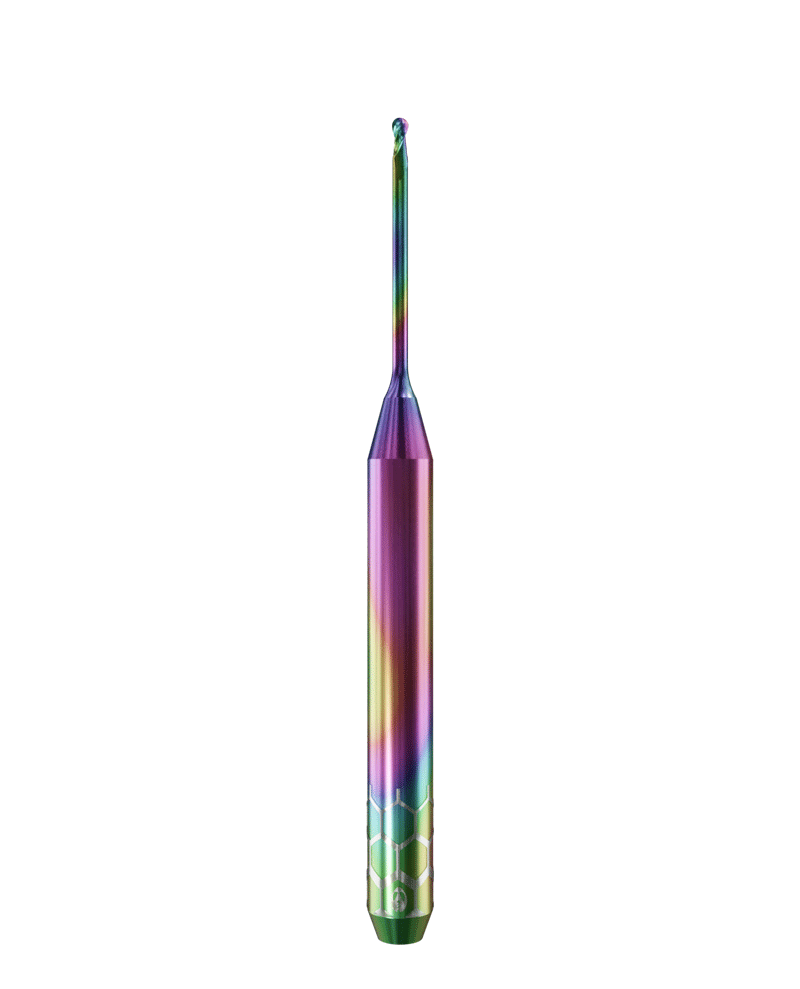 PT.TEC.B2.10.4.150.50.X.R0 | 1mm PMMA/PEEK Bur for Roland* DWX* Machines (2-Flute Ball)