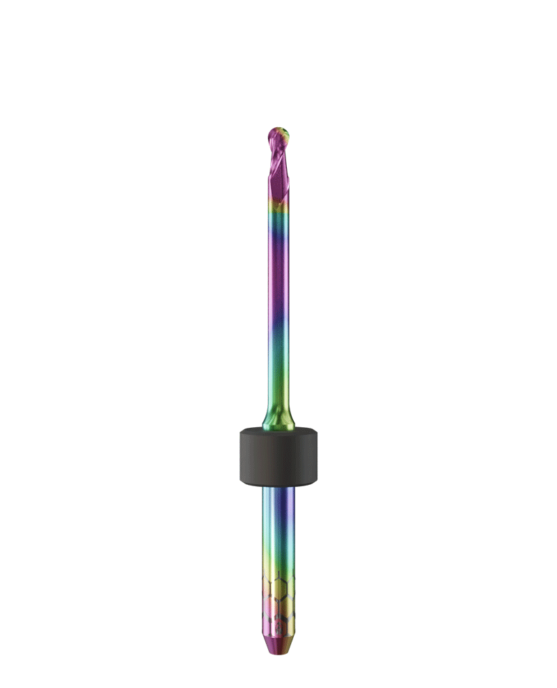 PT.TEC.B2.25.3.250.48.X.R2 | 2.5mm PMMA/PEEK Bur for Imes-Icore* 3mm Shaft Machines (2-Flute Ball)