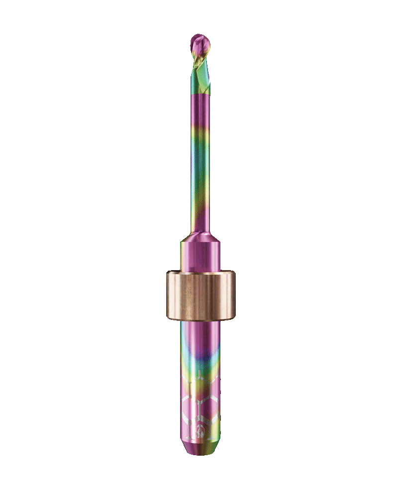 PT.TEC.B2.20.6.250.60.X.R1 | 2mm PMMA/PEEK Bur for DC1*/ DC5*/DC7* Machines (2-Flute Ball)