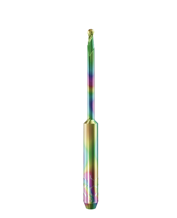 PT.TEC.B2.25.4.250.50.X.R0 | 2.5mm PMMA/PEEK Bur for Roland* DWX* Machines (2-Flute Ball)