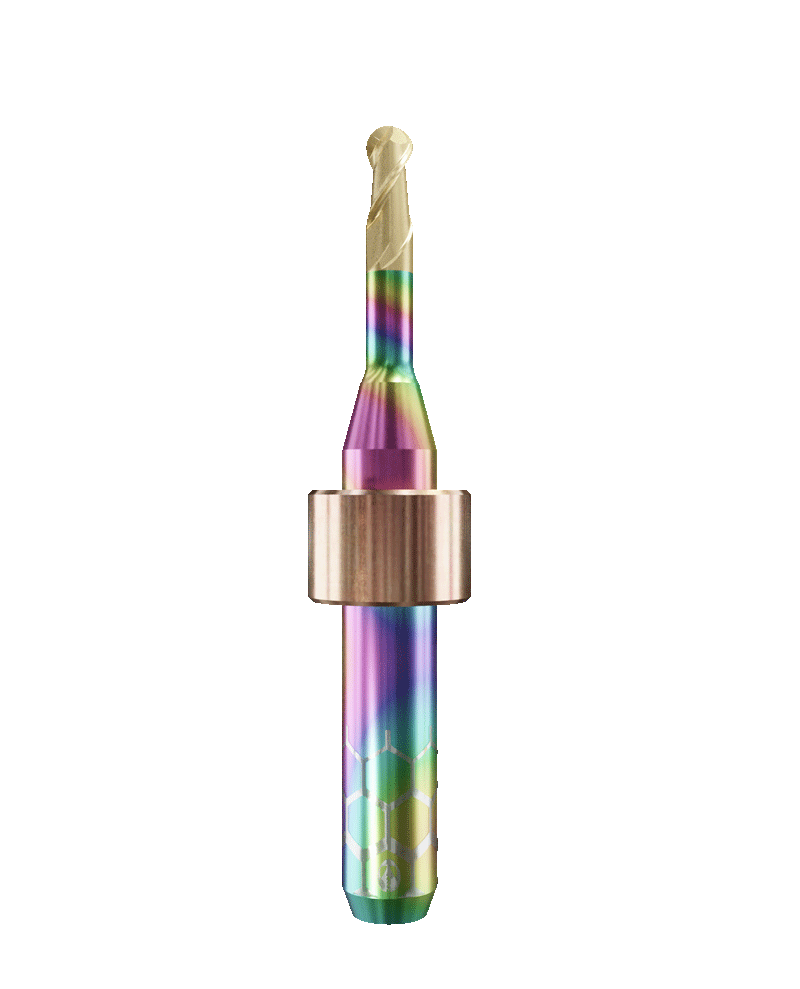 TT.TTN.B2.30.6.150.50.X.R1 | 3mm Titanium Bur for DC1*/ DC5*/DC7* Machines (2-Flute Ball)