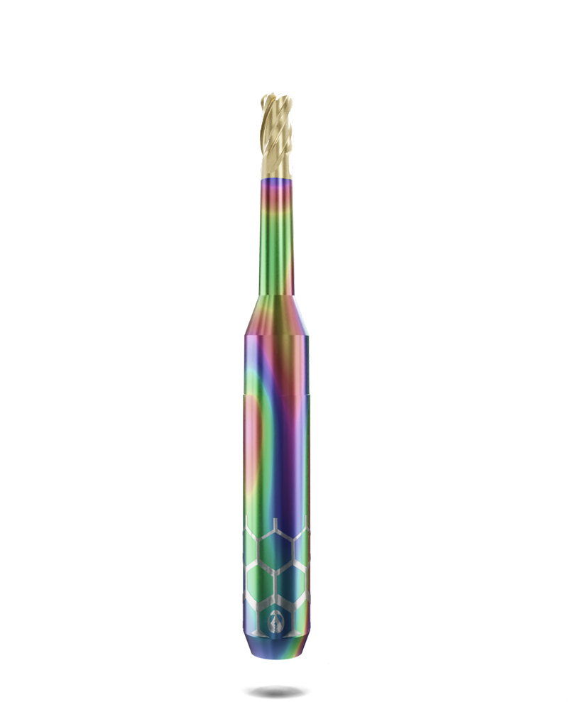 TT.TTN.T4.30.6.180.50.P.RZ | 3mm Titanium Bur for ZirkonZahn 6mm Shaft Machines (4-Flute Torus)