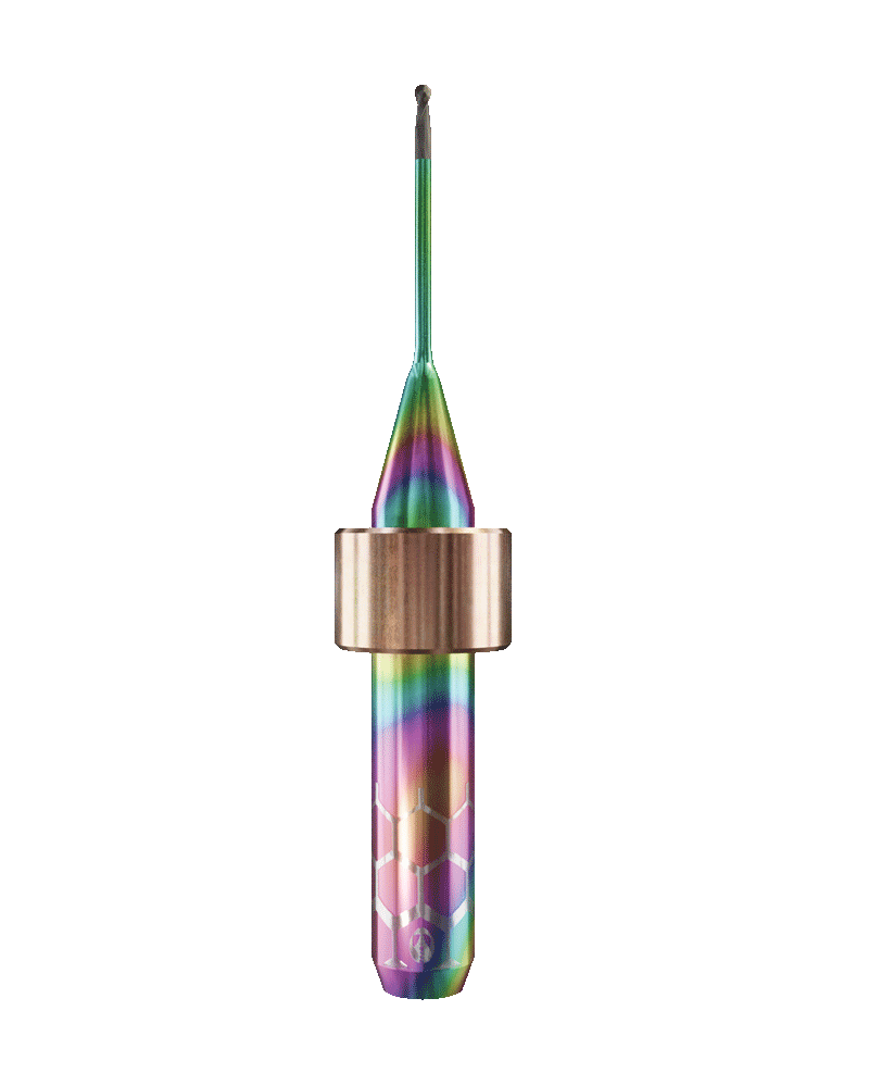 ZT.DIA.B2.03.6.030.53.X.R1 | 0.3mm Zirconia Bur for DC1*/ DC5*/DC7* Machines (2-Flute Ball)